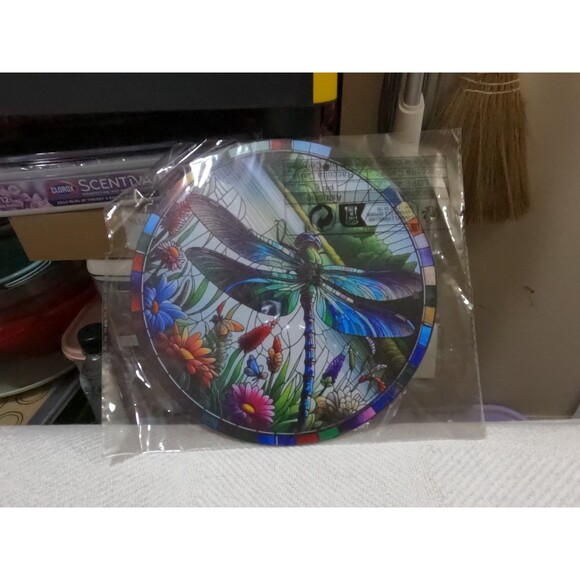 printed Other - stain glass type art work to hang "dragon fly" beautifull!